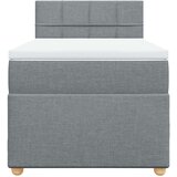 vidaXL Okvir kreveta s oprugama i madrac svjetlosivi 80x200cm tkanina | shoptok.hr