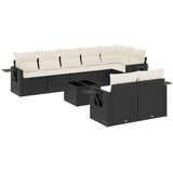  9-dijelni set vrtnih sofa s jastucima crni od poliratana Crna 85 x 62 x 69 cm | Shoptok.si