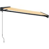 vidaXL Zložljiva tenda rumena in bela 3x2,5 m blago in aluminij | Shoptok.si