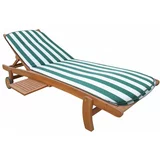 Sun Garden Bijelo-zeleni vrtni jastuk za ležaljku 60x192 cm Cardiff -