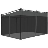  Sjenica s mrežastim zidovima 4 x 3 m antracit čelična | shoptok.hr