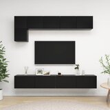 vidaXL 5-dijelni set TV ormarića od iverice crni Cijene