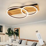 Nettlife zatemnilna LED stropna svetilka, 55 cm, 36 W, sodobna zasnova z 2 obročema, za spalnico, z daljinskim upravljalnikom, (5000491438) Cene