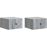  Noćni ormarić za montažu na zid s ladicama 2 pcs Siva sonoma | Eponuda.ba