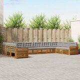  Setovi sofa 9 pcs Prirodna i svijetlo siva Čvrsto drvo akacije | shoptok.hr