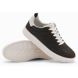 Ombre Old-school men's sneakers on thick sole - dark brown | Shoptok.si