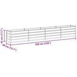  Vrtna visoka greda Svetlo rjava 320 x 40 x 45 cm | Shoptok.si