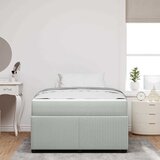  Krevetna konstrukcija Svijetlo siva 120 x 190 cm tkanina Svjetlosiva | Shoptok.si
