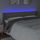  Posteljno vzglavje sivo 203x16x78/88 cm umetno usnje, (20794056) | Shoptok.si