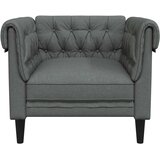 vidaXL Fotelj chesterfield temno siva tkanina | Shoptok.si