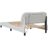 Posteljni okvir z LED lučkami bel 100x203 cm umetno usnje, (21094933) | Shoptok.si