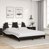  Okvir kreveta Viana s LED-om bez madracacrno-bijeli 160 x 200 cm | shoptok.hr