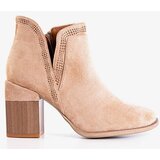 Resti Light brown boots with square heel Lemere - Shoes | ePonuda.com