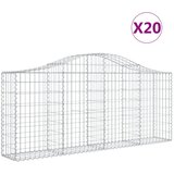  Lučne gabionske košare 20 kom 200x30x80/100cm pocinčano željezo | shoptok.hr