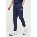 Tommy Jeans Pamučne hlače boja: tamno plava, glatki materijal