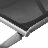  Sklopivi oslonac za noge crno-srebrni od tekstilena i aluminija | shoptok.hr