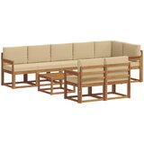  Set vanjskih sofa 9 kom. Prirodna i bež | shoptok.hr