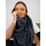 Fashion Hunters Lady's dark blue scarf with prints Cene