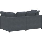  Modularna sofa s jastucima, baršunasta, tamno siva | Shoptok.si