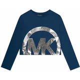 Michael Kors Dječja pamučna majica dugih rukava boja: tamno plava