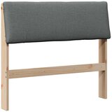  Tapecirani uzglavlje Tamno siva 90 cm Čvrsto borovo drvo | shoptok.hr