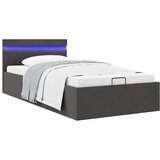  Hidraulični okvir za krevet od tkanine LED tamnosivi 90x200 cm | shoptok.hr