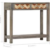  Konzolni stol sivi 86 x 30 x 76 cm od masivnog drva manga | Eponuda.ba