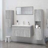 vidaXL Kopalniška omarica siva sonoma 30x30x130 cm konstruiran les | Shoptok.si