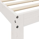  Knjižna postelja brez vzmetnice bela 200x200 cm trdna borovina | Shoptok.si