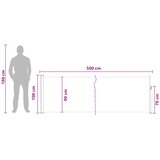  Retraktabilna bočna tende Antracit 500 x 100 cm Poliester Slike