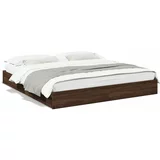  Okvir za krevet s ladicama smeđa boja hrasta 180x200cm drveni