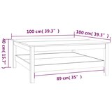  Klub stolić 100x100x40 cm Masivno drvo Bor | shoptok.hr