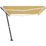  Samostojeća automatska tenda 500x300 cm žuto-bijela | shoptok.hr