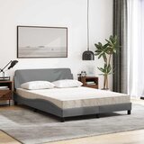 Krevet s madracem Dover svjetlosivi 120 x 200 cm od tkanine | Eponuda.ba