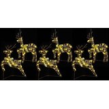  LED Riječni jeleni s 180 LED svjetlima 6 pcs Zlatno PET | shoptok.hr