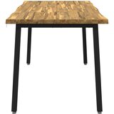  Stol za blagovanje s prirodnim rubom 160 x 70 x 75 cm Bijela | shoptok.hr