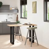  Noge za barski stol U-oblika 2 kom Crne 50 x (90-91) cm Čelik | shoptok.hr