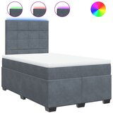 Maison Chic Box spring postelja - Vzmetna postelja z vzmetnico temno siv 120x190 cm žamet SL23640, (21891452) | Shoptok.si