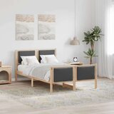  Okvir za krevet Tamno siva 120 x 190 cm tkanina | shoptok.hr