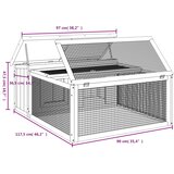  Kavez za zečeve boja kave 117,5x97x47,5 cm od masivne borovine | Eponuda.ba
