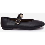 Boto Women's Ballerinas With Strap And Golden Decorations Black Firicene | shoptok.hr
