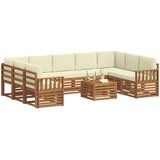  Set vanjskih sofa 10 kom. Prirodna i krem | shoptok.hr