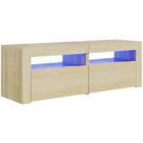 Maison Chic TV omarica - TV stojalo - Televizijska omarica z LED lučkami sonoma hrast 120x35x40 cm, (21701069) Cene