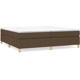  Krevet s oprugama i madracem tamnosmeđi 200x200 cm od tkanine | shoptok.hr