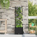 vidaXL Vrtne posode Črna Plastika 40 x 40 x 143 cm Dekorativni vložki Cene