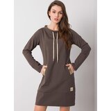 RELEVANCE Dress-RV-SK-6067.15X-Dark khaki | Shoptok.si