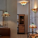 XXXL Searchlight EU1287 - Tiffany stona lampa DRAGONFLY 1xE27/60W/230V | Eponuda.com