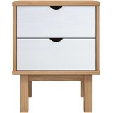  Noćni ormarić OTTA smeđe-bijeli 45x39x57 cm masivna borovina | shoptok.hr