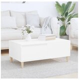  Klubska mizica bela 90x50x36,5 cm inženirski les | Shoptok.si