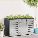 vidaXL Shranjevanje kolesnega zaboja za 3 zaboje Antracit | Shoptok.si